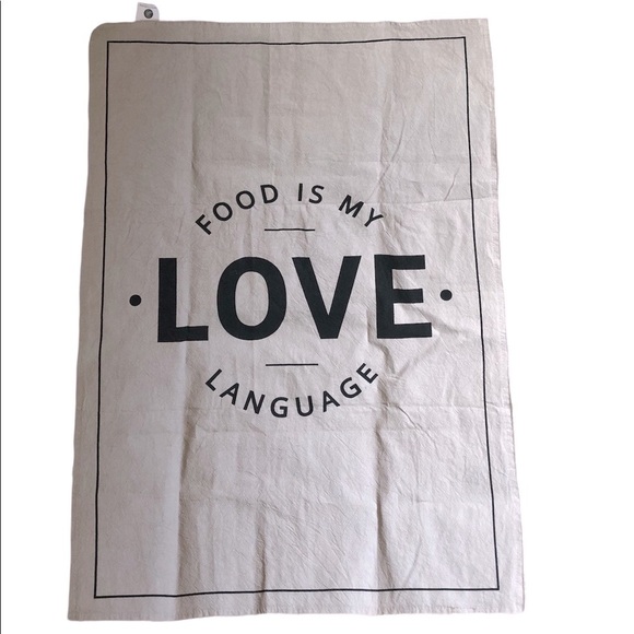 🌻 4/$25  “Food is My Love Language” Oversized Kitchen/Prep Towel - Picture 3 of 5